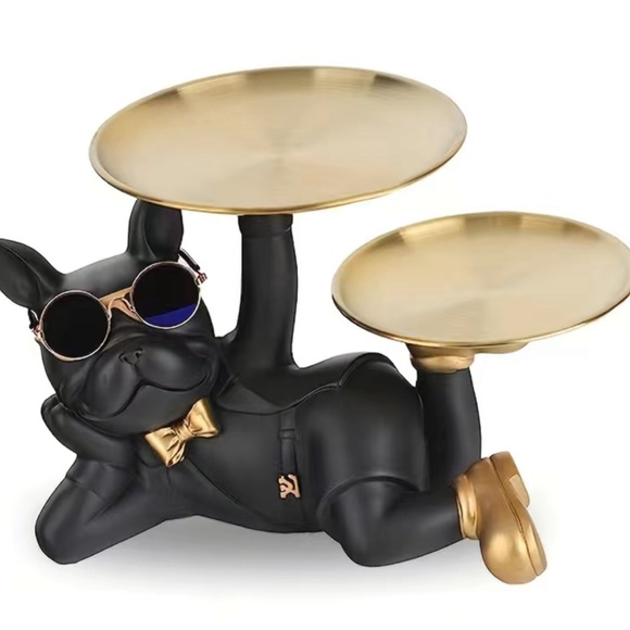 New French Bulldog Statue, Jewelry Storage And Tray - Picture 5 of 7
